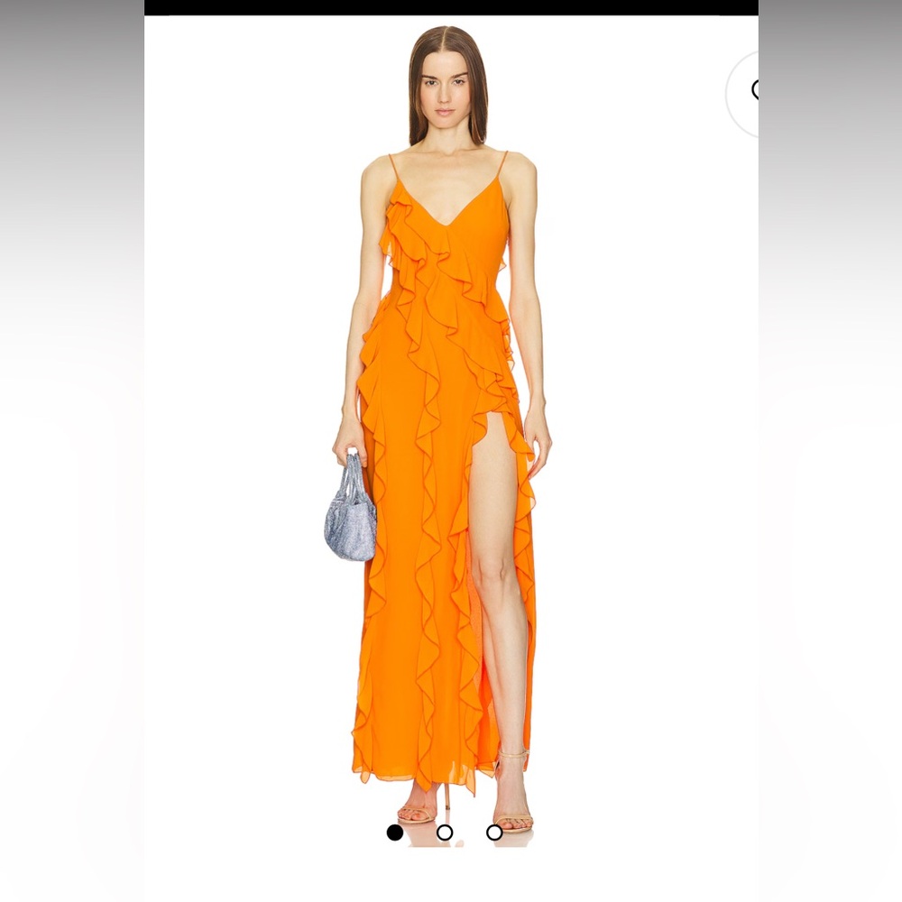Revolve Nehna Gown in Bright Orange